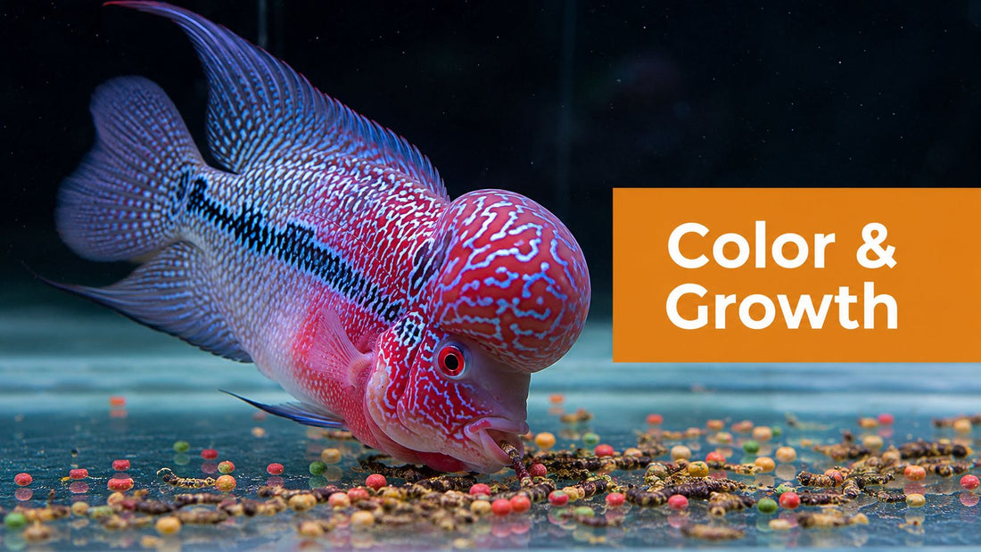 Food for Flowerhorn Fish to Boost Color & Kok Growth