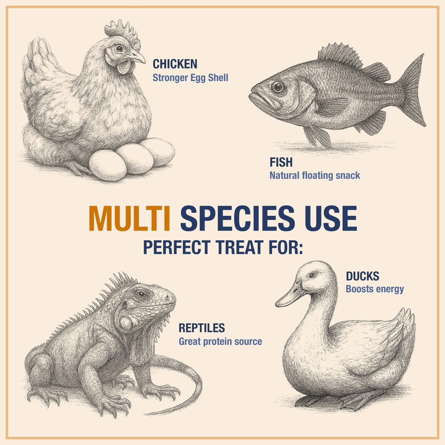 USA Grown Black Soldier Fly Larvae for Chickens - 100% Natural Dried Worms